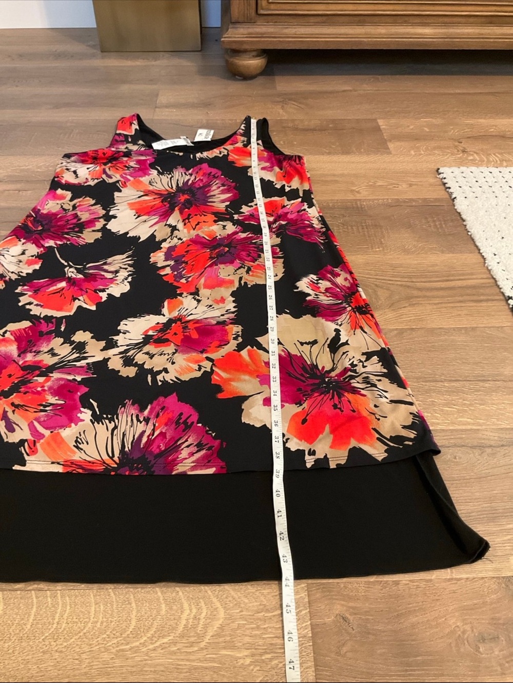 Travel Smith sleeveless reversible floral / black dress, XL, NWT! - Picture 7 of 7